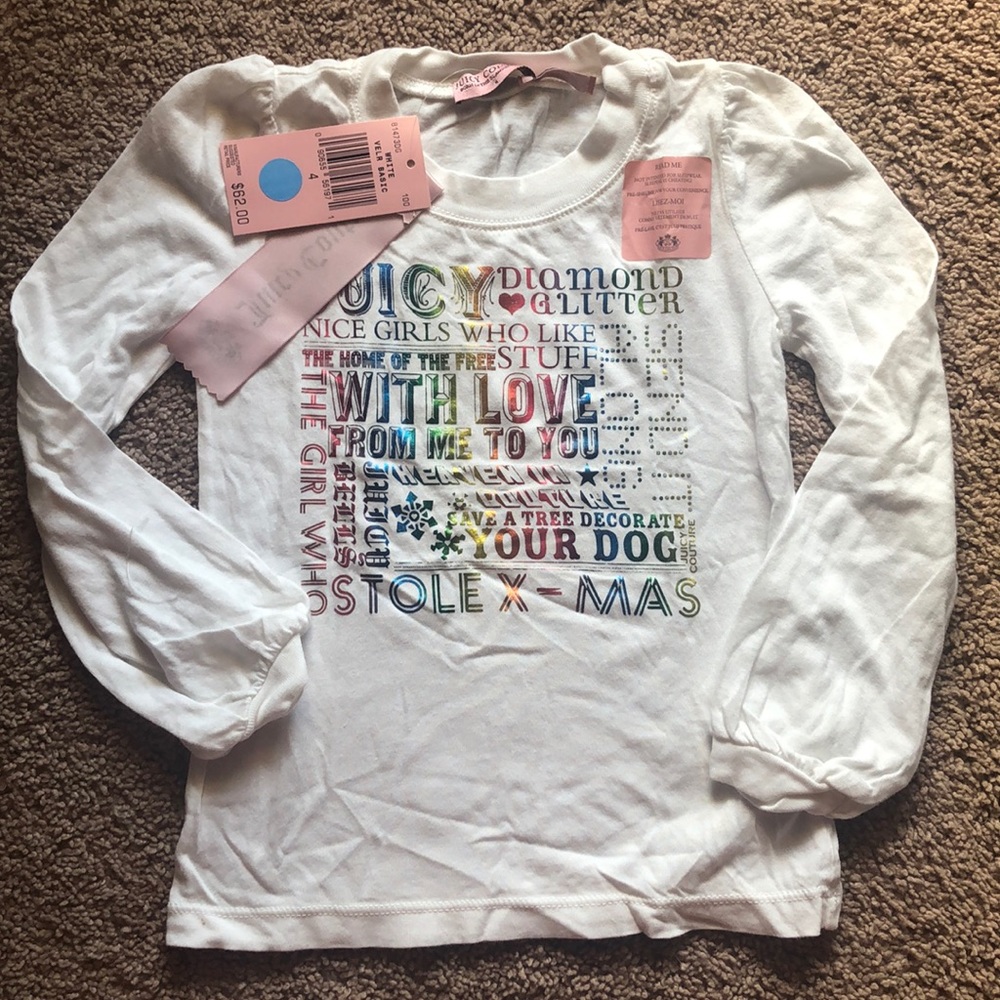 NWT Juicy Couture Long Sleeve Tee